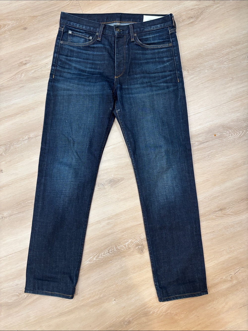Men's Dark Blue Straight-Leg Jeans